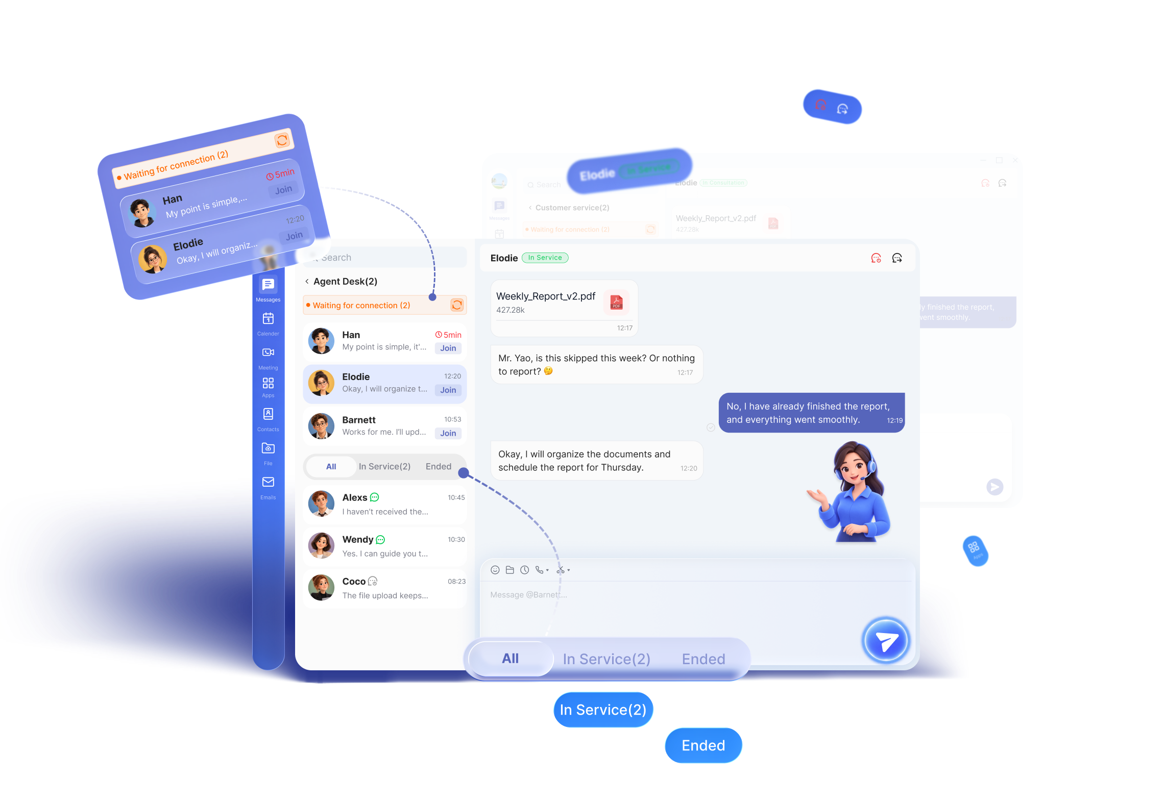 Customer service hub